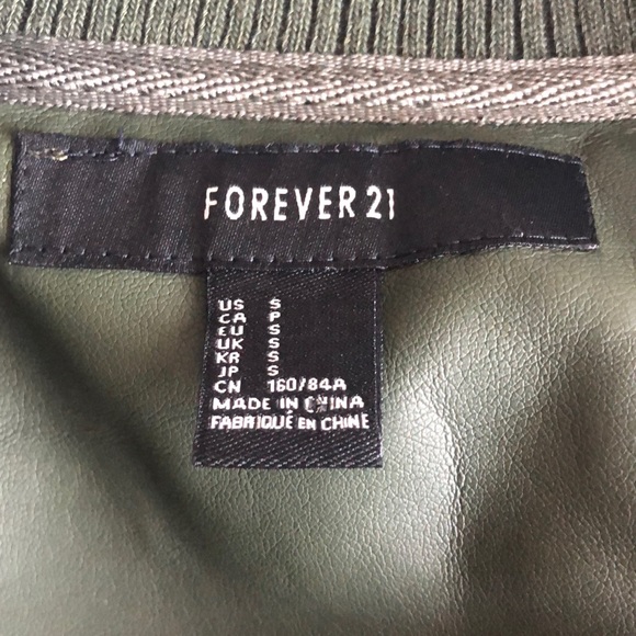 BOGO F21 Green Bomber Jacket - Picture 4 of 5